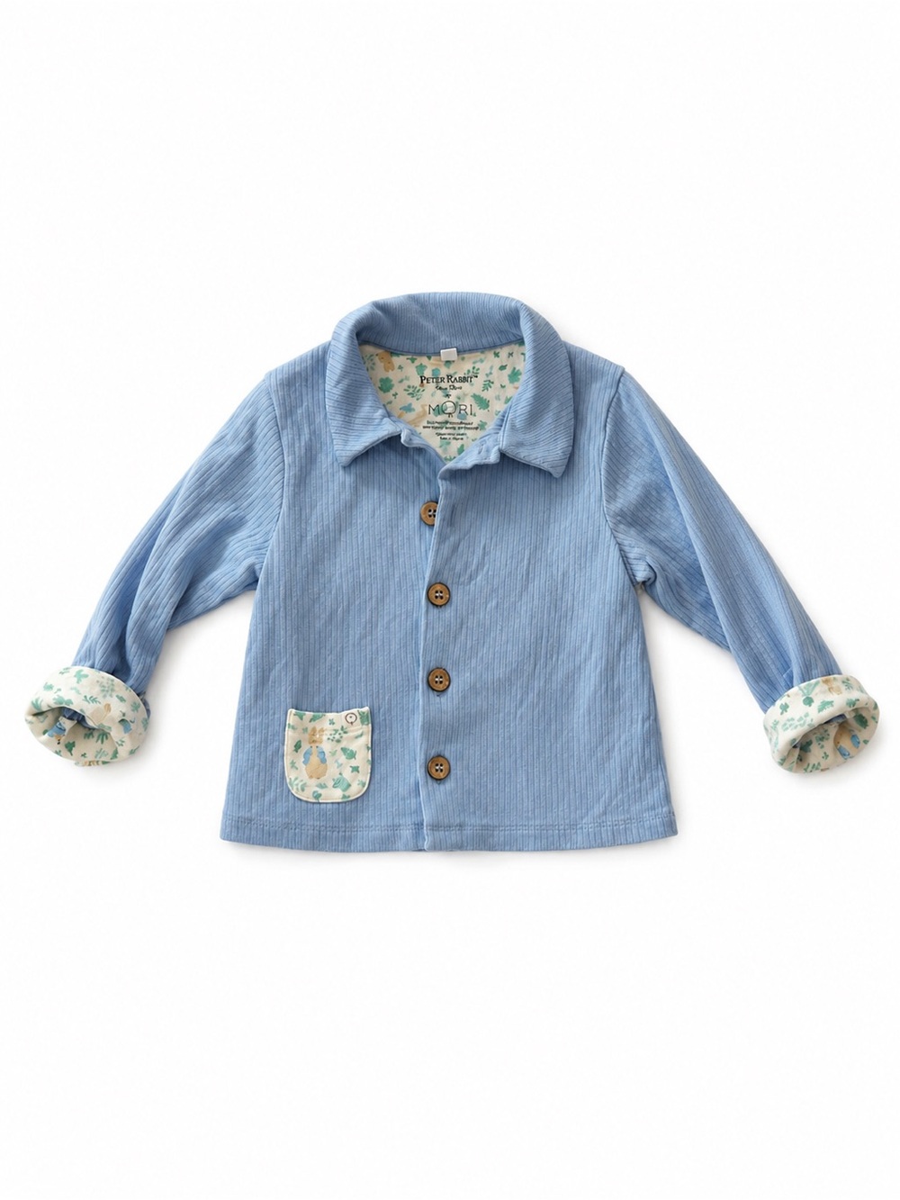 Peter Rabbit x Mori Bamboo Cotton Blend Jacket 2T EUC Beatrix Potter